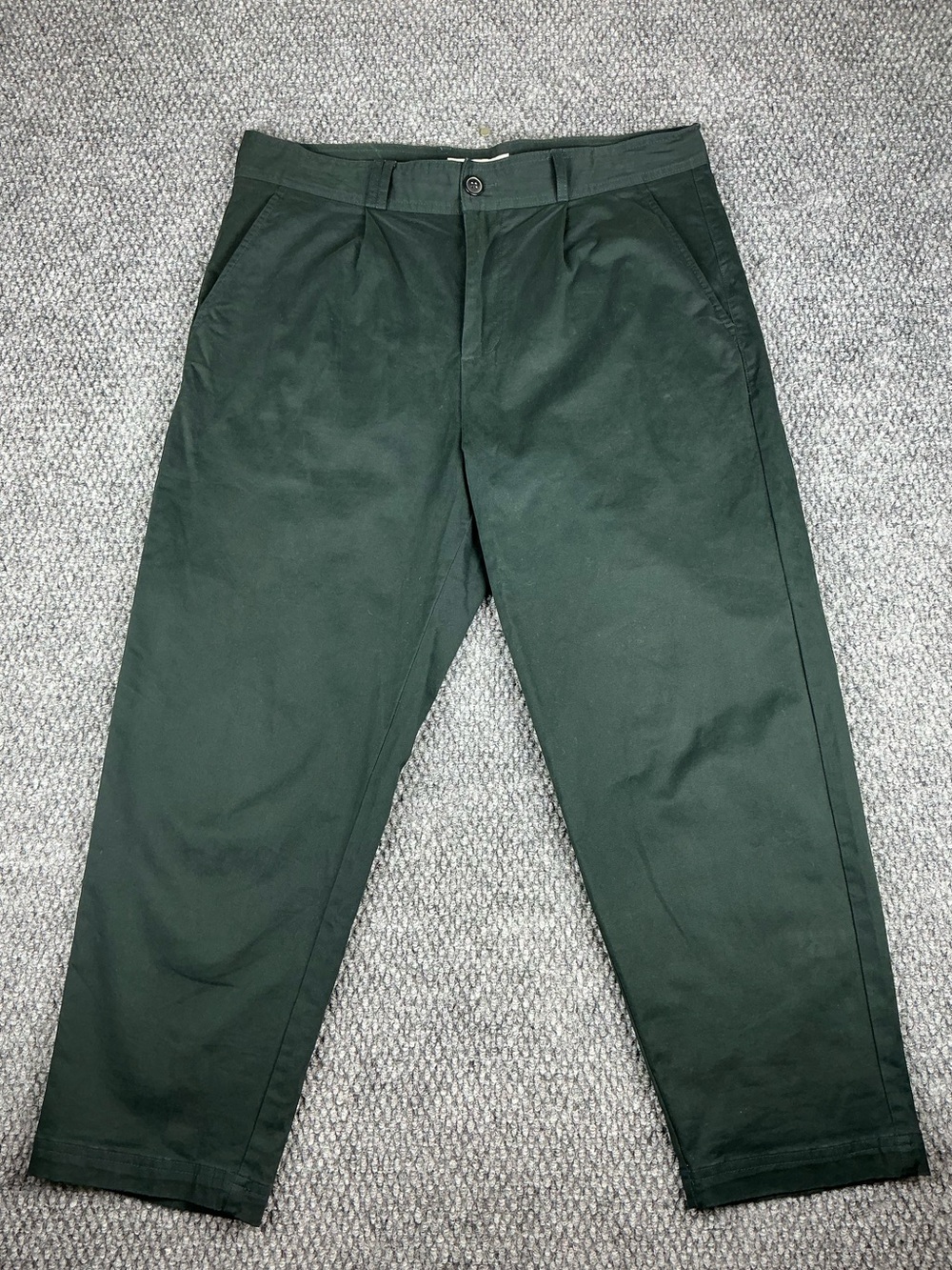 I Love Ugly Kobe Pant L Dark Green Cropped Straight Fit Chino Streetwear Japan
